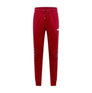 PUMA Športové nohavice 'Power'  červená / biela / čierna
