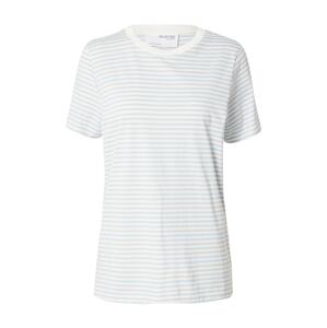 SELECTED FEMME Tričko  biela / svetlomodrá / pastelovo fialová