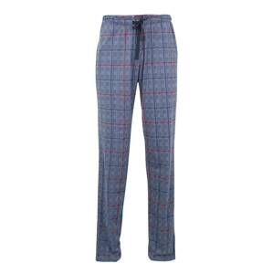 SCHIESSER Pyžamové nohavice  modrá / tmavomodrá / červená