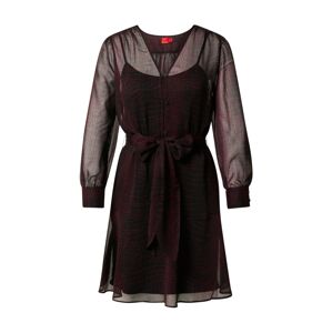 HUGO Košeľové šaty 'Kenta'  čierna / burgundská