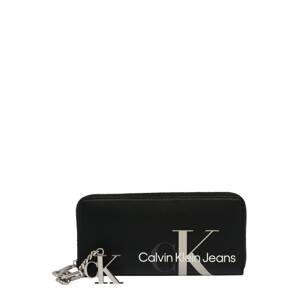 Calvin Klein Jeans Peňaženka  čierna / strieborná / tmavosivá / sivobéžová