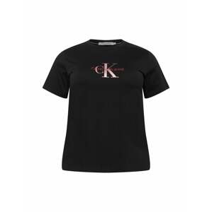 Calvin Klein Jeans Curve Tričko  čierna / svetloružová