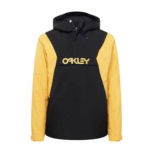 OAKLEY Outdoorová bunda  čierna / zlatá žltá
