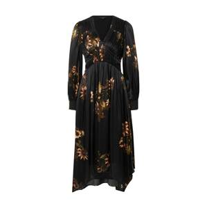 AllSaints Šaty 'Estelle Avifauna'  čierna / zmiešané farby