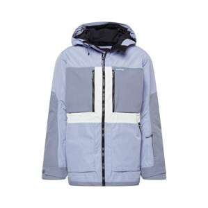 BURTON Športová bunda 'Frostner'  sivá / biela / fialová / modrosivá