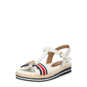 TOM TAILOR Remienkové sandále  biela / námornícka modrá / červená