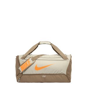 NIKE Športová taška  oranžová / svetlosivá / sivobéžová