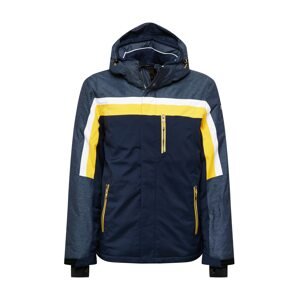 KILLTEC Outdoorová bunda 'Tirano'  námornícka modrá / žltá / biela / modrá melírovaná