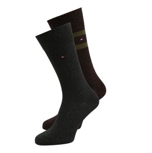 Tommy Hilfiger Underwear Ponožky  olivová / tmavosivá / bordová / biela / ohnivo červená