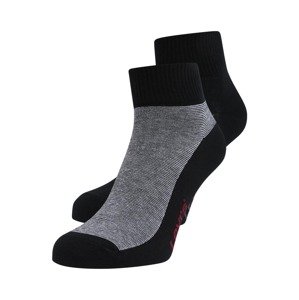 LEVI'S Ponožky  čierna / sivá melírovaná / červená