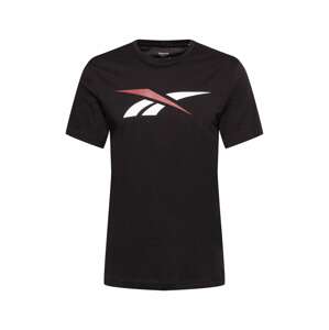 Reebok Sport Funkčné tričko  čierna / biela / grenadínová