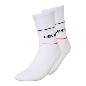 LEVI'S Ponožky  biela / čierna / červená