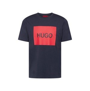 HUGO Tričko 'Dulive'  námornícka modrá / ohnivo červená