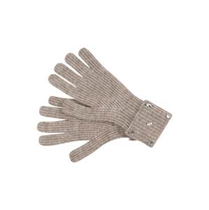 PIECES Prstové rukavice 'ELINORA'  strieborná / hnedá melírovaná