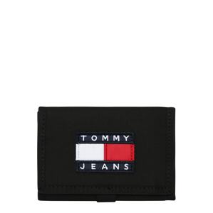Tommy Jeans Peňaženka  čierna / biela / červená / námornícka modrá