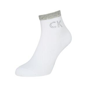 Calvin Klein Underwear Ponožky  biela / sivá melírovaná / strieborná