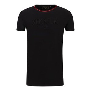 SikSilk Shirt  čierna / červená
