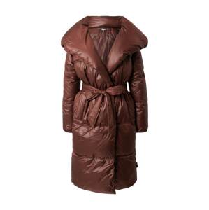 Missguided Zimný kabát  čokoládová