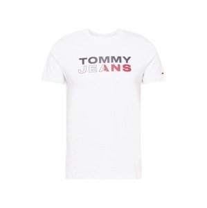 Tommy Jeans Tričko  biela / námornícka modrá / krvavo červená