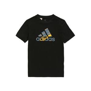 ADIDAS PERFORMANCE Funkčné tričko  čierna / horčicová / modrosivá