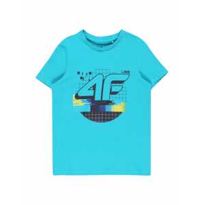 4F Funkčné tričko  vodová / námornícka modrá / žltá / tmavofialová