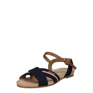 TOM TAILOR Remienkové sandále  biela / červená / tmavomodrá / karamelová