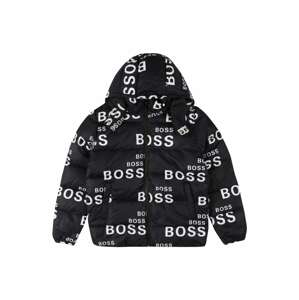 BOSS Kidswear Prechodná bunda  čierna / biela