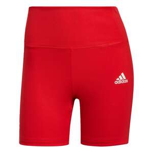 ADIDAS PERFORMANCE Športové nohavice 'Designed to Move'  červená / biela