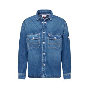 Tommy Jeans Prechodná bunda  modrá denim / námornícka modrá / červená / biela