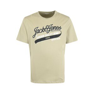 Jack & Jones Plus Tričko  biela / čierna / trstinová