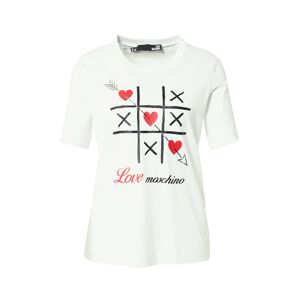 Love Moschino Shirt  biela / čierna / svetločervená