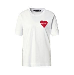 Love Moschino Tričko  biela / červená