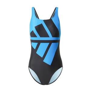 ADIDAS PERFORMANCE Športové jednodielne plavky  čierna / modrá