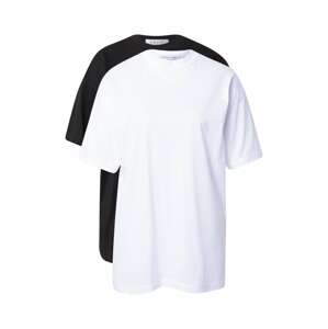 NU-IN Oversize tričko  biela / čierna