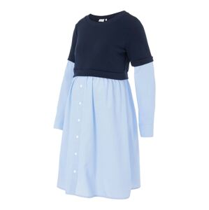 MAMALICIOUS Košeľové šaty 'Vera'  námornícka modrá / svetlomodrá