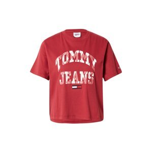 Tommy Jeans Tričko  biela / staroružová / námornícka modrá / červená / pastelovo červená