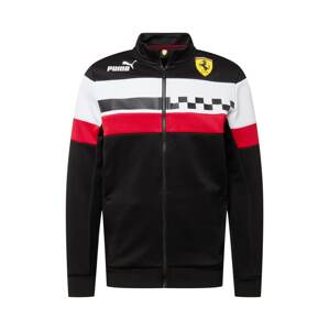 PUMA Športová bunda 'Scuderia Ferrari Race SDS'  čierna / biela / červená / žltá