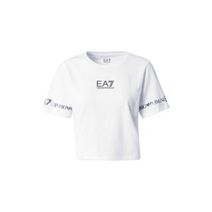 EA7 Emporio Armani Tričko  biela / námornícka modrá