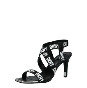 DKNY Remienkové sandále 'BANI'  biela / čierna