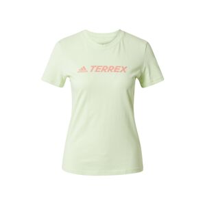 adidas Terrex Funkčné tričko  pastelovo zelená / lososová