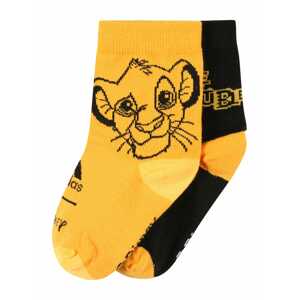 ADIDAS PERFORMANCE Športové ponožky  čierna / zlatá žltá