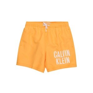 Calvin Klein Swimwear Plavecké šortky  svetlooranžová / biela