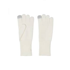 ONLY Prstové rukavice 'Astrid'  sivá melírovaná / biela