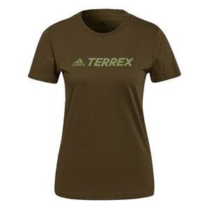 adidas Terrex Funkčné tričko 'TERREX Classic Logo'  pastelovo zelená / kaki