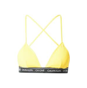Calvin Klein Swimwear Bikinový top  žltá / čierna / biela