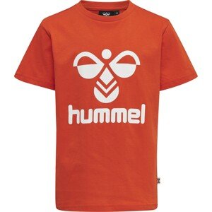 Hummel Funkčné tričko 'Tres'  čerešňová / biela