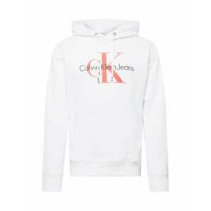 Calvin Klein Jeans Mikina  biela / čierna / koralová