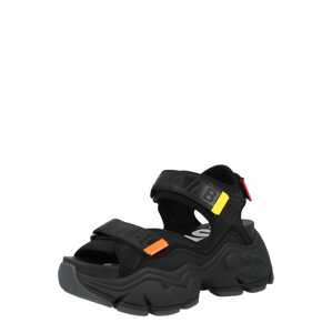BUFFALO Remienkové sandále 'BINARY 0'  čierna