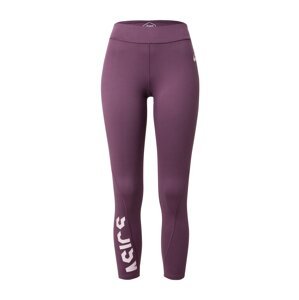 ASICS Športové nohavice 'ESNT'  fialová / biela