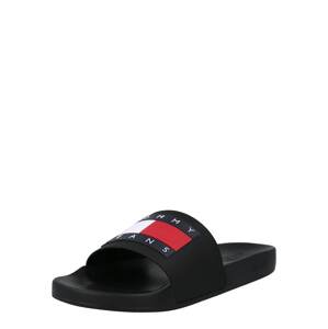 Tommy Jeans Plážové / kúpacie topánky  tmavomodrá / červená / čierna / biela